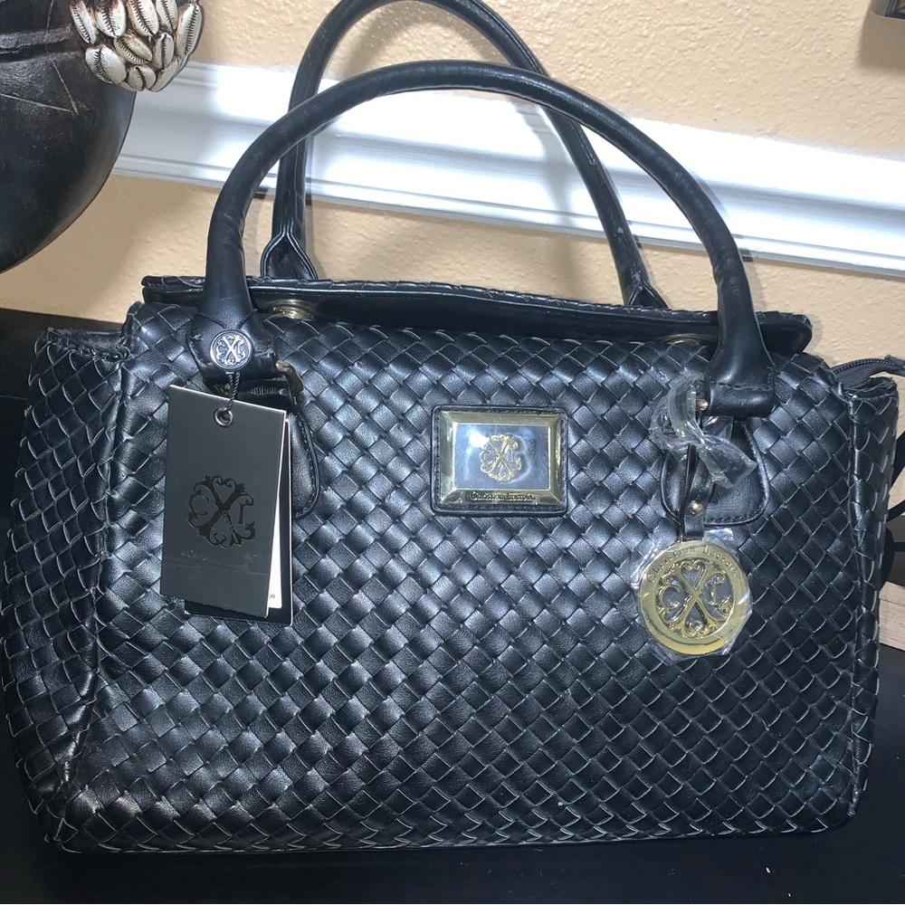 Christian lacroix woven satchel